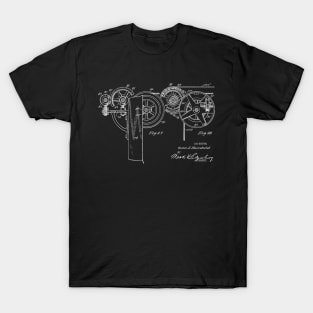 Automatic Bowling Machine Vintage Patent Drawing T-Shirt